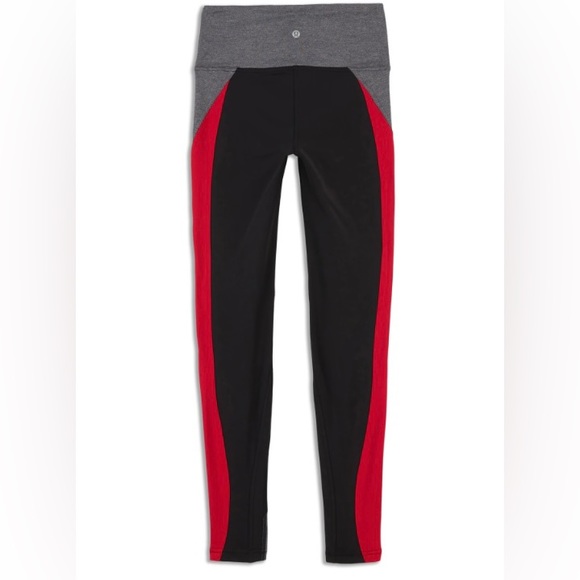 Lululemon Get Going Train Tight leggings in black, gray, and red size 4 - Picture 3 of 13